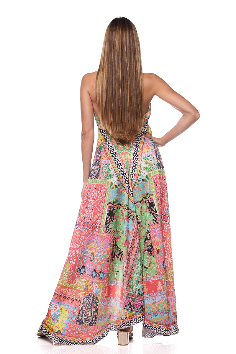 sd-162 embellished long halter dress Ranee's