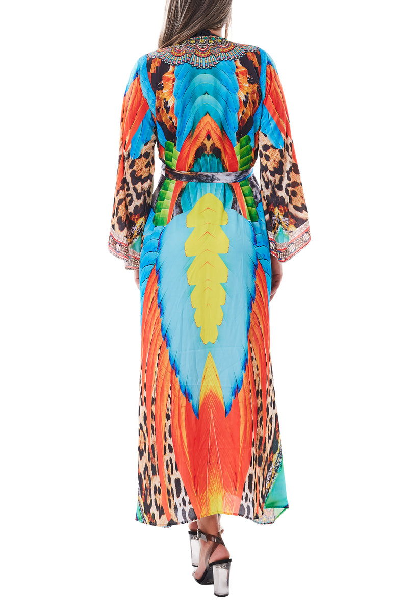 2023 collection 552 Multicolor Feather Kimono ranees co 2023 collection 552 Multicolor Feather Kimono ranees co