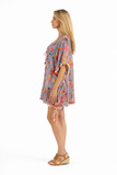 BIRD KAFTAN ( 2 COLORS - AQUA AND GRAY)