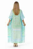 CH-3043 Long blue kaftan