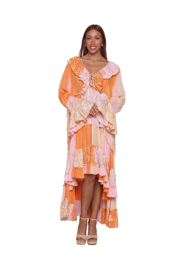 3472-ORANGE DRESS 2025 RANEE'S COLLECTION