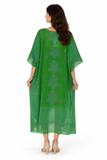 CH-1255 long emerald green kaftan ( pack of 2)