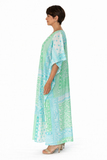 CH-3043 Long blue kaftan
