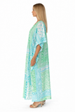CH-3043 Long blue kaftan