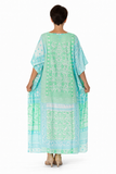CH-3043 Long blue kaftan