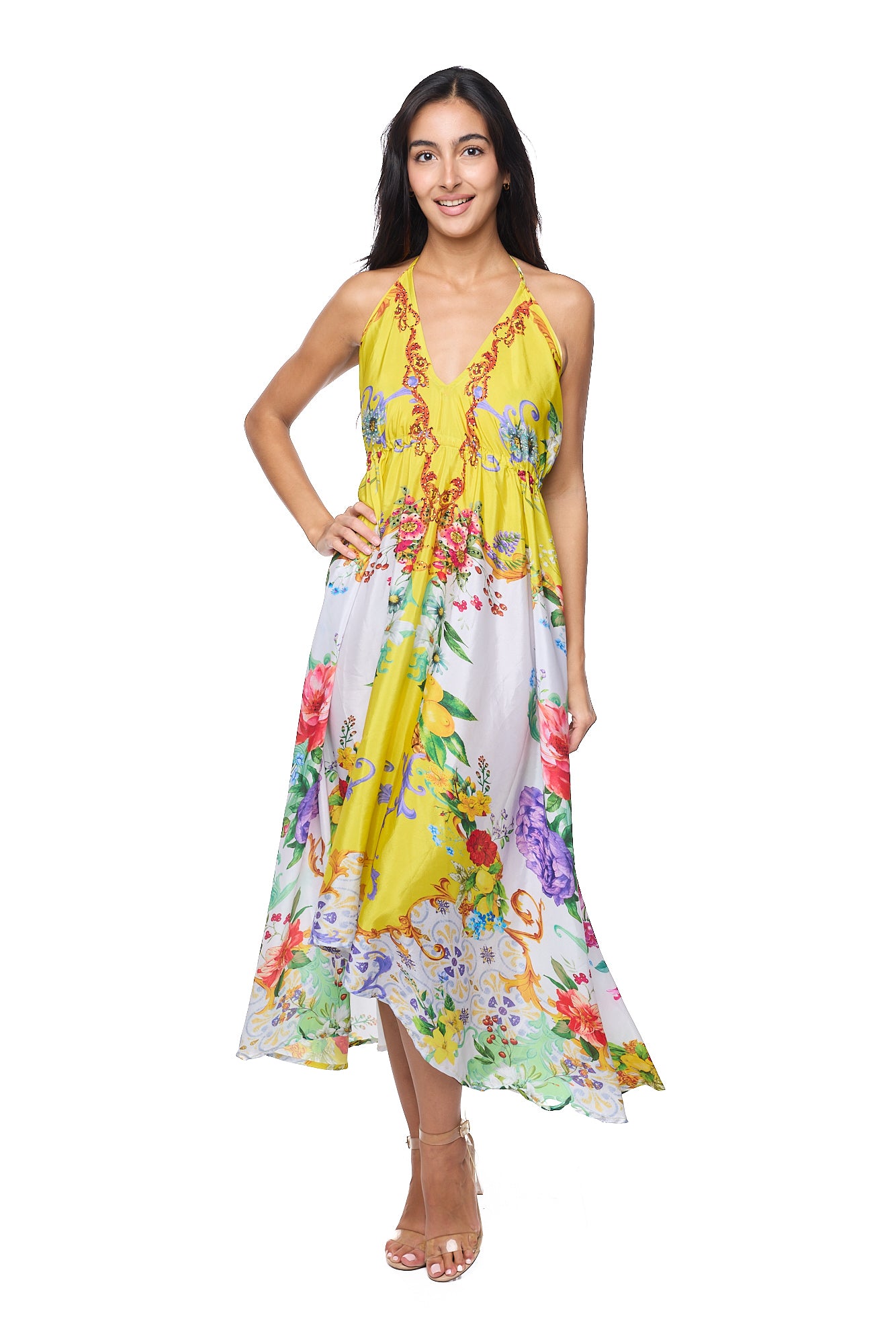 ranees halter dress sd-162 embellished long halter dress Ranee's