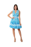 Ocean Breeze Sleeveless Mini Dress- AKC-31803