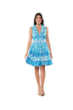 Ocean Breeze Sleeveless Mini Dress- AKC-31803
