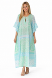CH-3043 Long blue kaftan