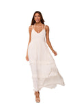 B0-2920 Viscose long ivory dress 2026 collection