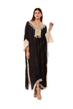 BO-2997 BLACK VISCOSE LONG KAFTAN 2026 collection