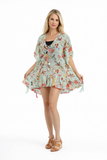 BIRD KAFTAN ( 2 COLORS - AQUA AND GRAY)