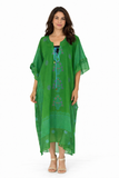 CH-1255 long emerald green kaftan ( pack of 2)