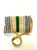 Jute Clutch With Shells and coins