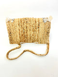 Natural Jute Clutch With Shells and coins