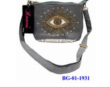 Peek- a -boo lucky eye messenger bag