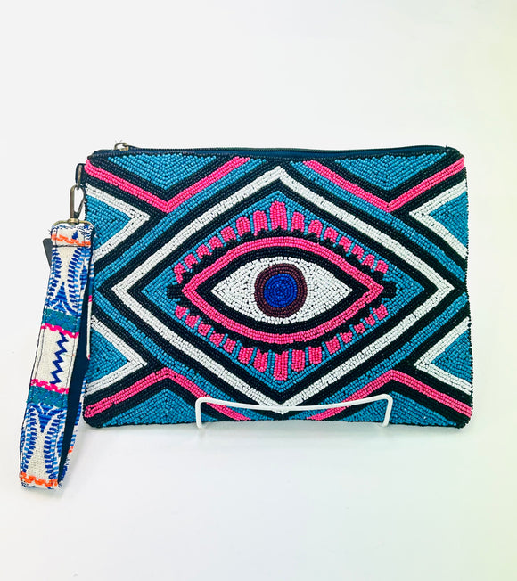 Beaded eye Clutch