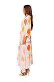 KKG-2487 CORAL PRINT LONG KAFTAN 2026  collection