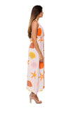 KKG-2677 CORAL PRINT LONG KAFTAN 2026  collection