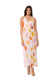 KKG-2677 CORAL PRINT LONG KAFTAN 2026  collection