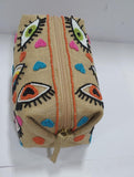 Boho beaded eye clutch