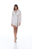 sd-157 embellished short robe