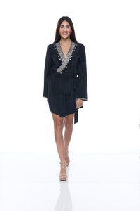 sd-157 embellished short robe