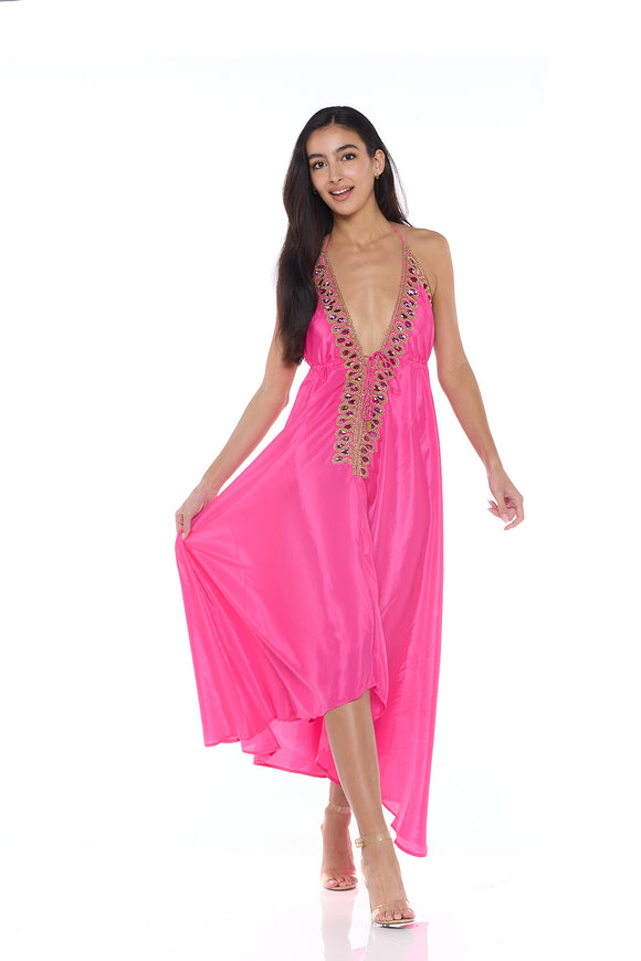 Princesa pink halter dress