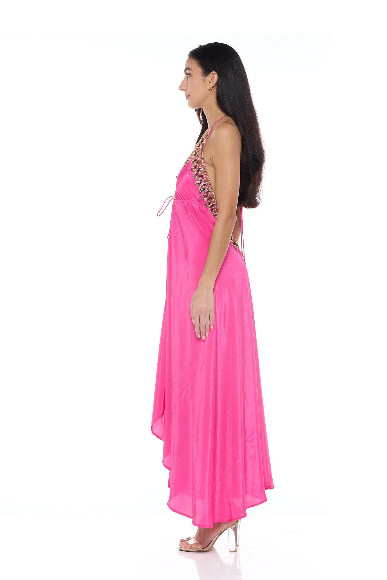 Princesa pink halter dress – ranees.co