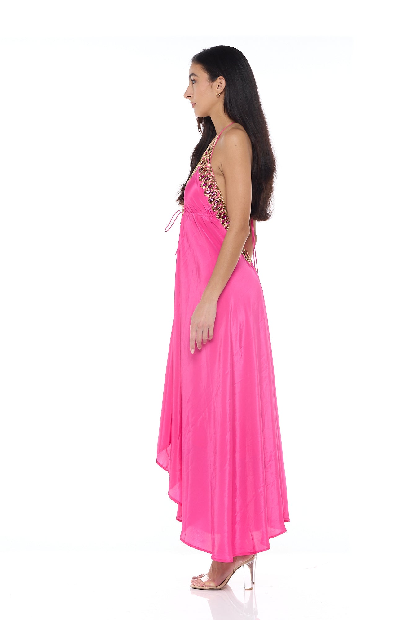 ranees halter dress sd-162 embellished long halter dress Ranee's