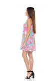 724 sd- Pink daisy dress