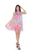 724 sd- Pink daisy dress