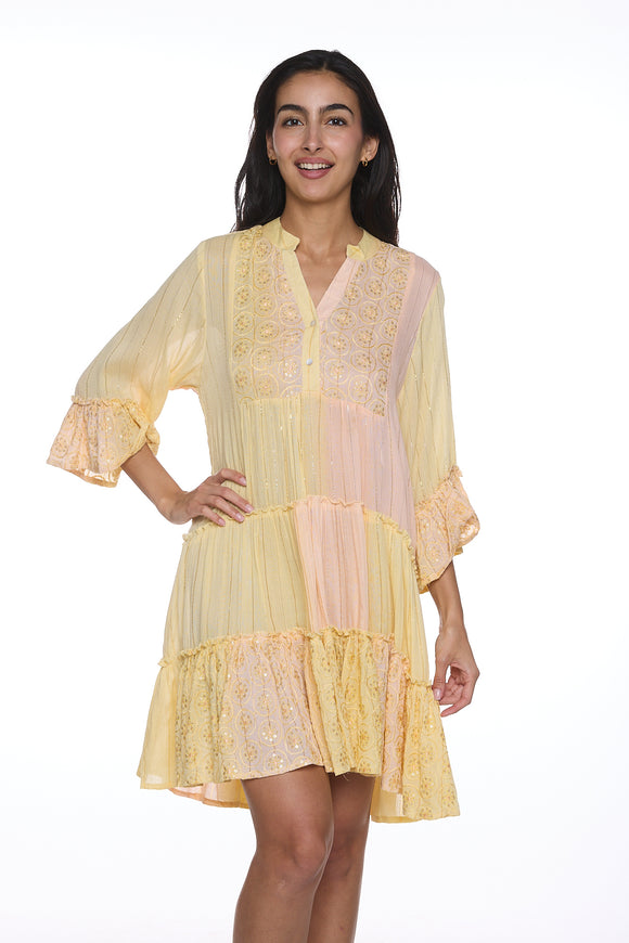 3453-YELLOW DRESS 2025 RANEE'S COLLECTION