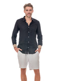 SOLID COLORS LINEN MEN SHIRTS