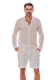 SOLID COLORS LINEN MEN SHIRTS