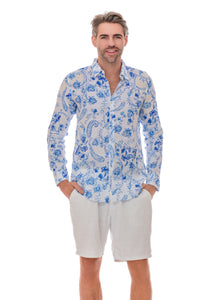 CHINOISERIE COLLECTION LINEN MEN SHIRTS