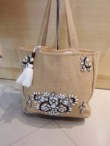Opal stones jute bag, 2 per pack