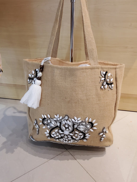 Opal stones jute bag, 2 per pack