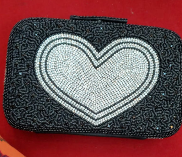 Heart clutch, $50