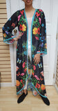 Floral black duster, pack of 2 #634