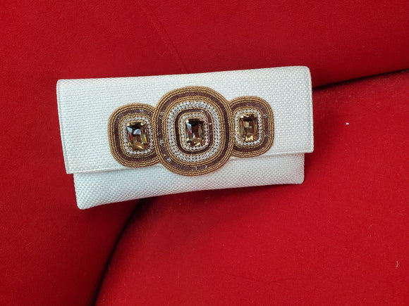 Three stone Jewel clutch