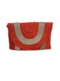 BG-01-1049 Coral Jute Clutch