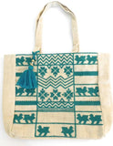 Jute embroidered bag, 2 per pack