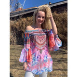 Pink off the shoulder tunic