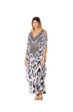 704LK Leopard Long Kaftan