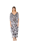 704LK Leopard Long Kaftan