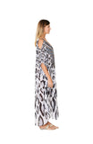 704LK Leopard Long Kaftan