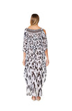 704LK Leopard Long Kaftan