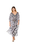 704LK Leopard Long Kaftan