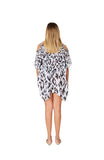 704SK Leopard Short Kaftan